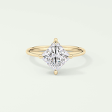 2.0 CT  Princess Cut Hidden Halo CVD Engagement Ring