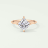 2.0 CT Princess Cut Hidden Halo Moissanite Engagement Ring 7