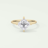 2.0 CT Princess Cut Solitaire Moissanite Engagement Ring 1