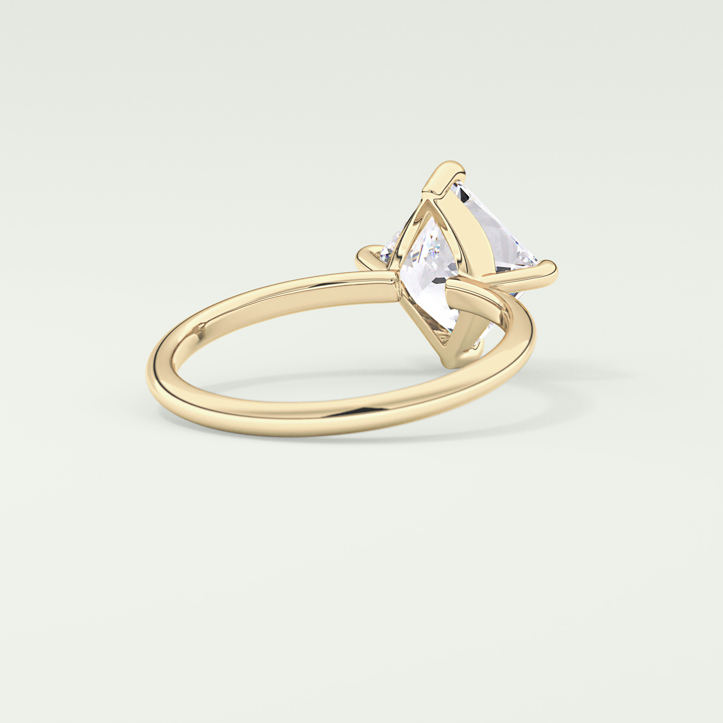 2.0 CT Princess Cut Solitaire Moissanite Engagement Ring 2