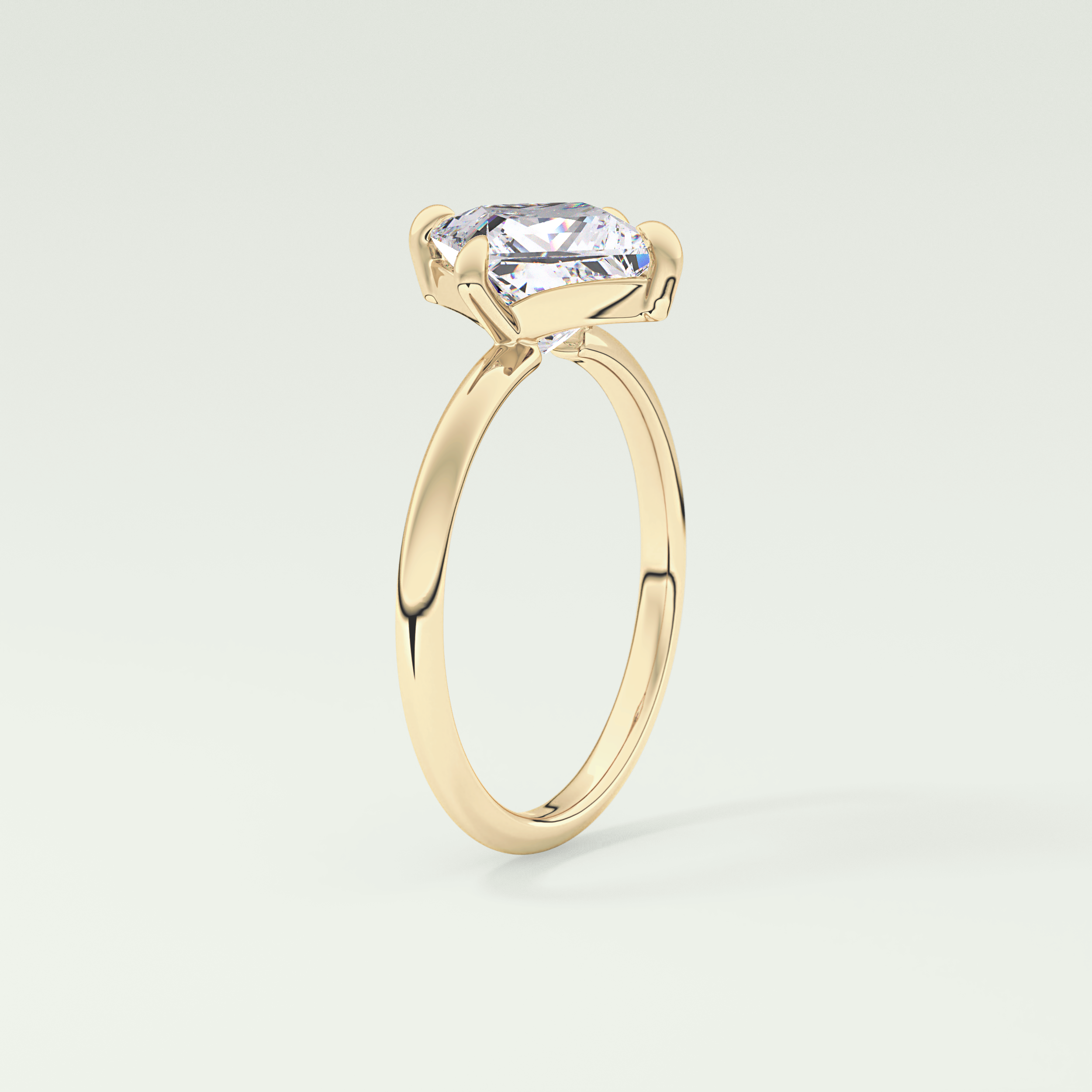 2.0 CT Princess Cut Solitaire Moissanite Engagement Ring 5