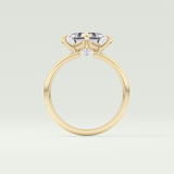 2.0 CT Princess Cut Solitaire Moissanite Engagement Ring 6