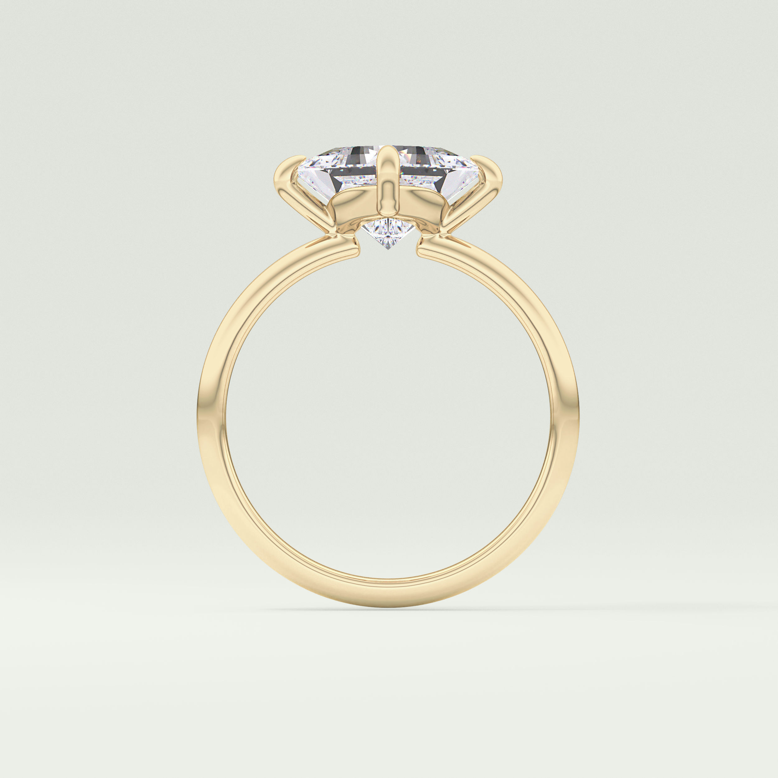2.0 CT Princess Cut Solitaire Moissanite Engagement Ring 6