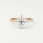 2.0 CT Princess Cut Solitaire Moissanite Engagement Ring 7