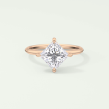2.0 CT Princess Cut Solitaire Moissanite Engagement Ring 7
