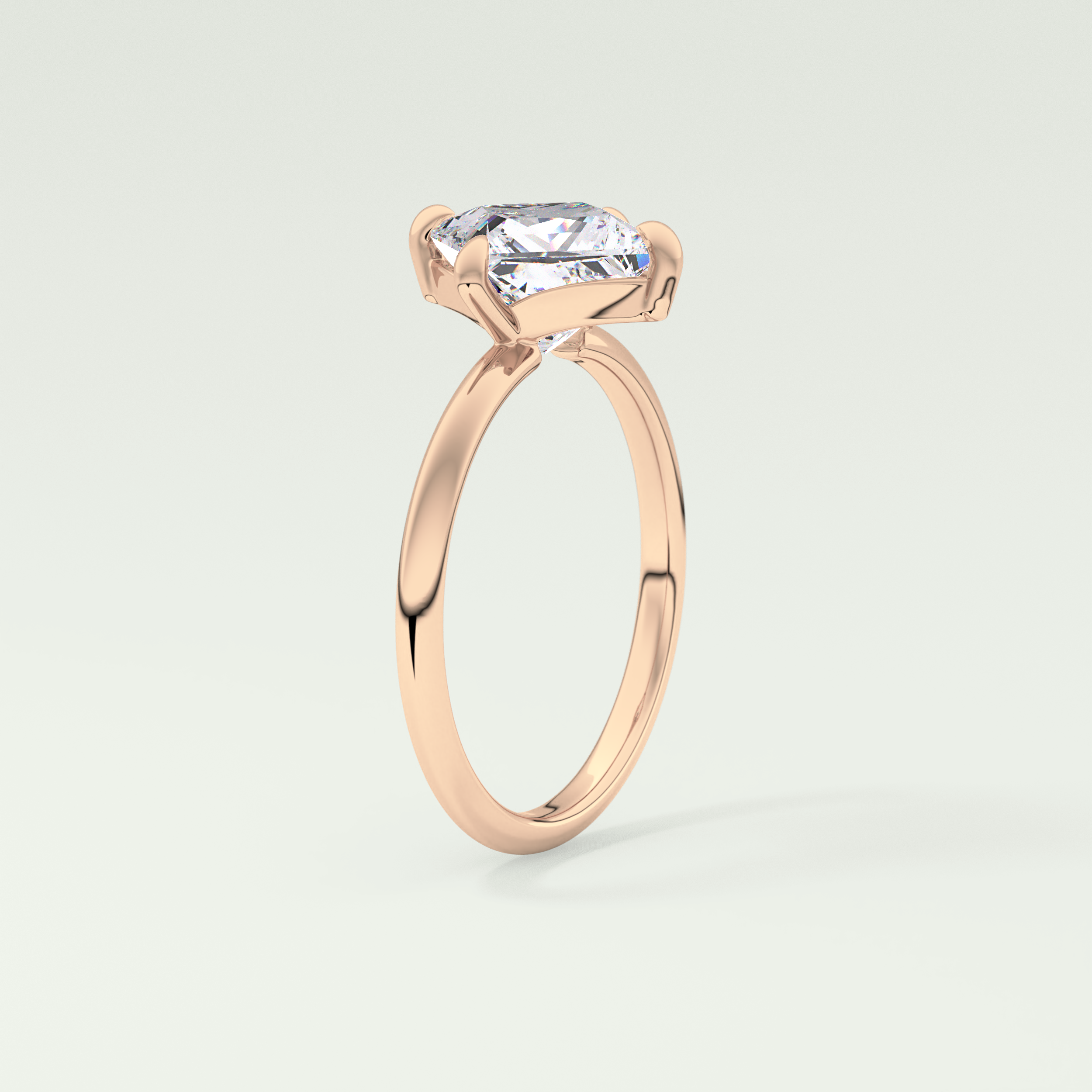 2.0 CT Princess Cut Solitaire Moissanite Engagement Ring 11