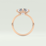 2.0 CT Princess Cut Solitaire Moissanite Engagement Ring 12