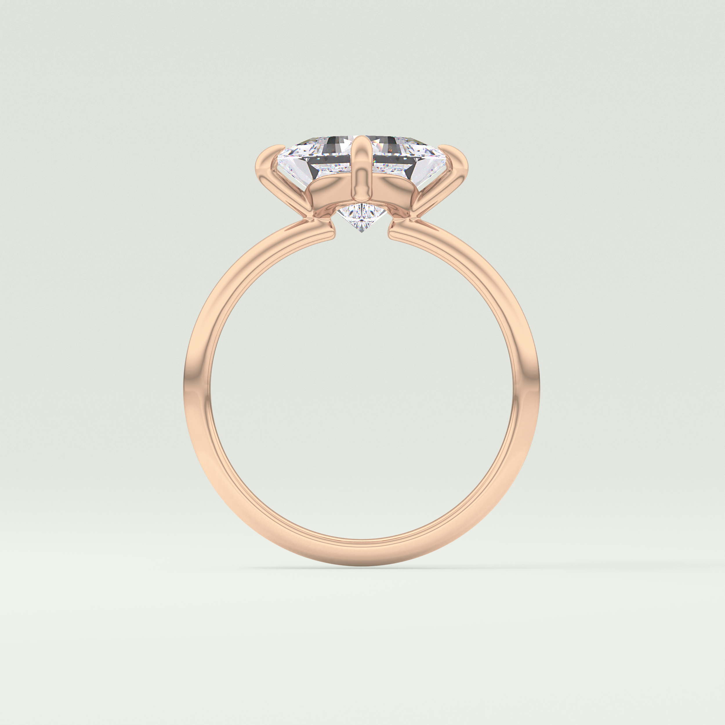 2.0 CT Princess Cut Solitaire Moissanite Engagement Ring 12