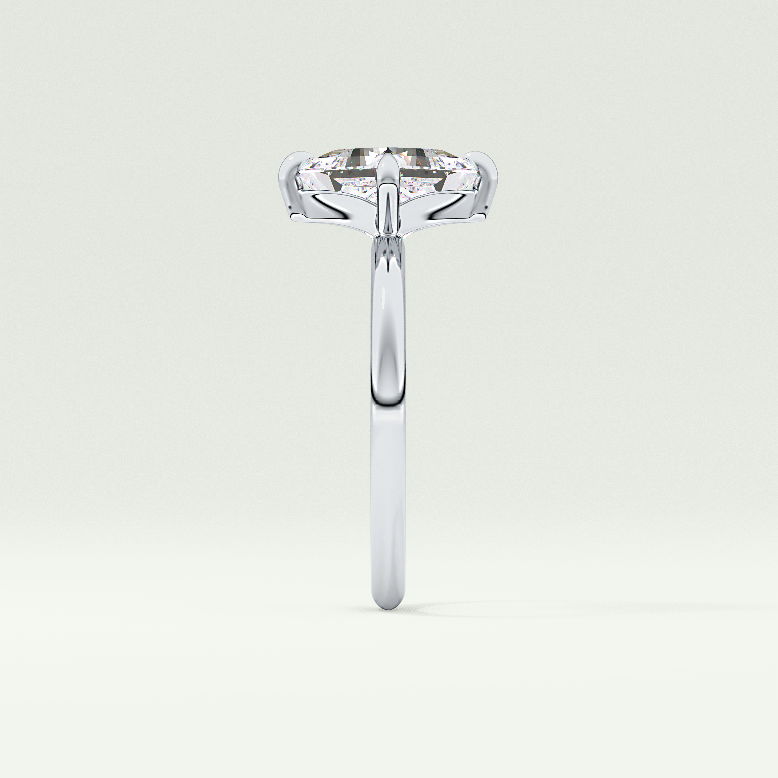 2.0 CT Princess Cut Solitaire Moissanite Engagement Ring 16