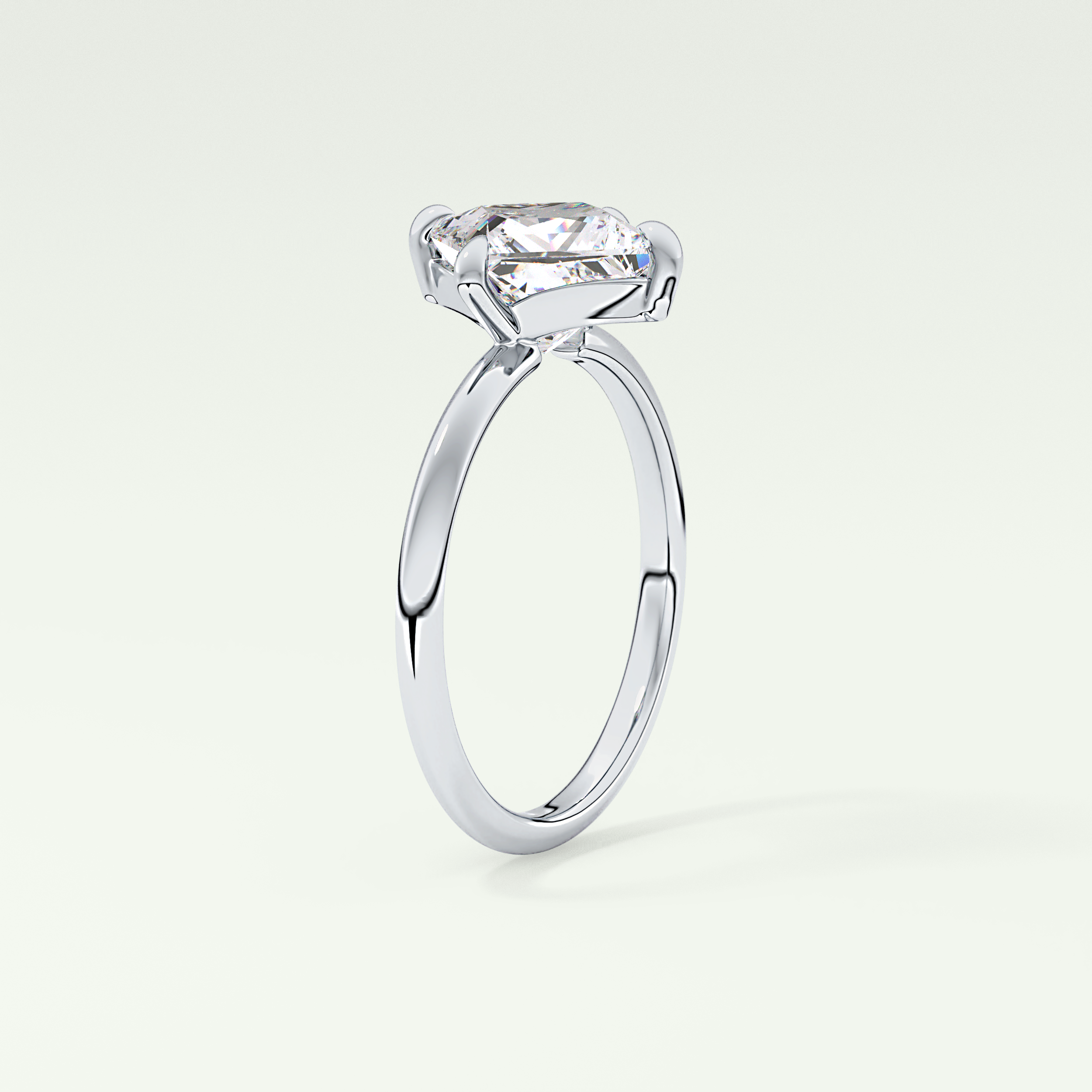 2.0 CT Princess Cut Solitaire Moissanite Engagement Ring 17