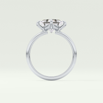 2.0 CT Princess Cut Solitaire Moissanite Engagement Ring 18