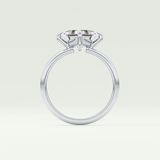 2.0 CT Princess Cut Solitaire Moissanite Engagement Ring 18