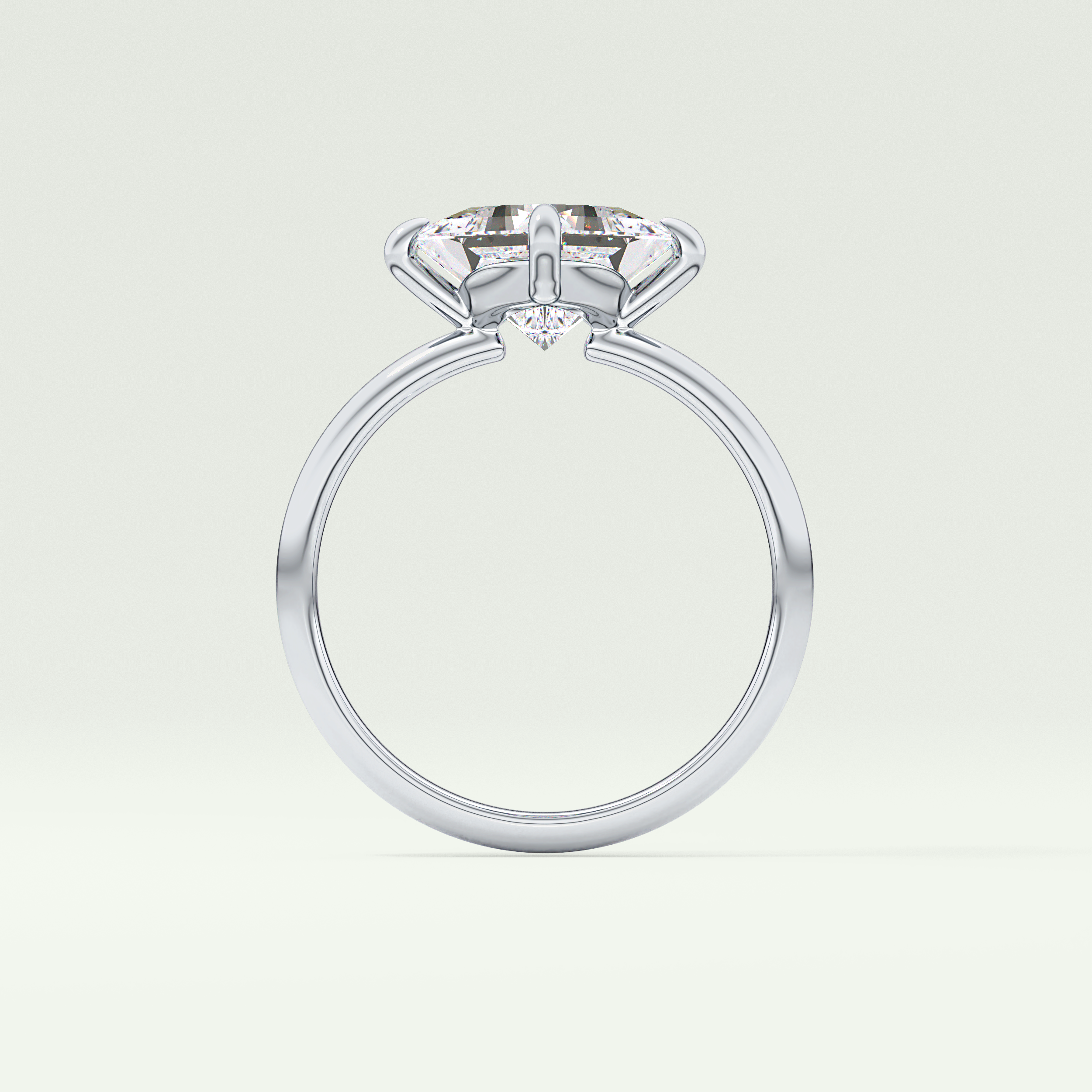 2.0 CT Princess Cut Solitaire Moissanite Engagement Ring 18