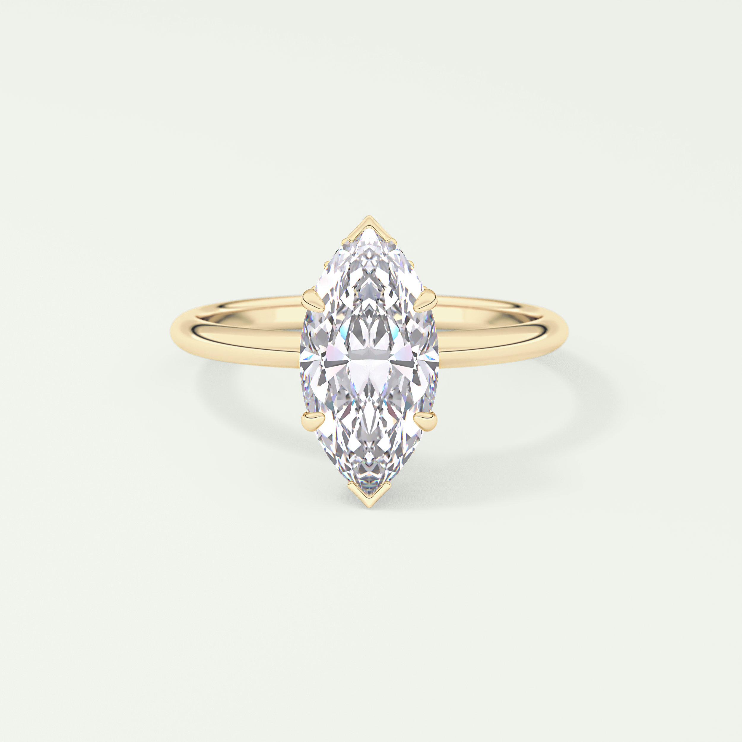 2.0 CT Marquise Cut Hidden Halo Moissanite Engagement Ring 1