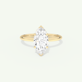 2.0 CT Marquise Cut Hidden Halo Lab-Grown Diamond Engagement Ring
