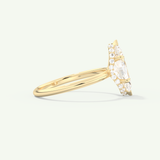 2.0 CT Marquise Cut Hidden Halo Lab-Grown Diamond Engagement Ring