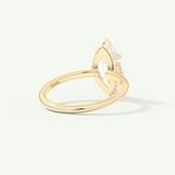 2.0 CT Marquise Cut Hidden Halo Lab-Grown Diamond Engagement Ring