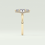 2.0 CT Marquise Cut Hidden Halo Moissanite Engagement Ring 4