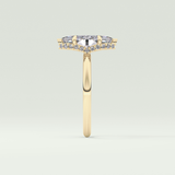 2.0 CT Marquise Cut Hidden Halo Moissanite Engagement Ring 4