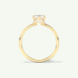 2.0 CT Marquise Cut Hidden Halo Lab-Grown Diamond Engagement Ring