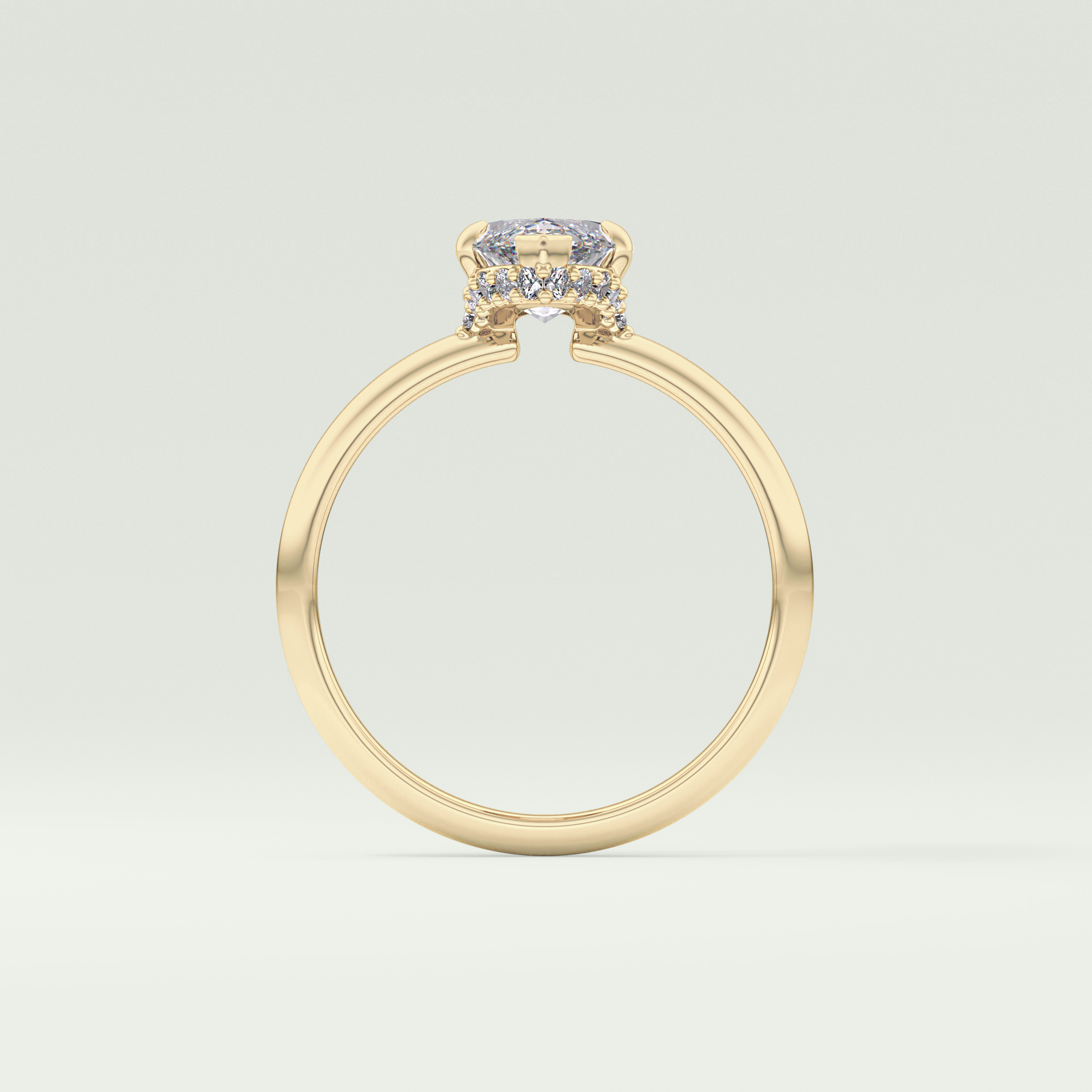2.0 CT Marquise Cut Hidden Halo Moissanite Engagement Ring 6