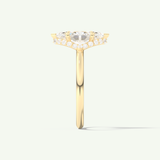 2.0 CT Marquise Cut Hidden Halo Lab-Grown Diamond Engagement Ring