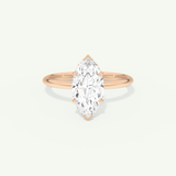 2.0 CT Marquise Cut Hidden Halo Lab-Grown Diamond Engagement Ring