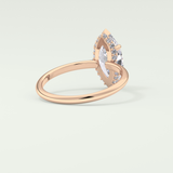 2.0 CT Marquise Cut Hidden Halo Moissanite Engagement Ring 8