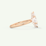 2.0 CT Marquise Cut Hidden Halo Lab-Grown Diamond Engagement Ring