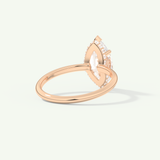 2.0 CT Marquise Cut Hidden Halo Lab-Grown Diamond Engagement Ring