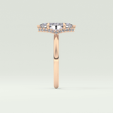 2.0 CT Marquise Cut Hidden Halo Moissanite Engagement Ring 10