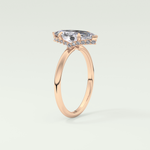 2.0 CT Marquise Cut Hidden Halo Moissanite Engagement Ring 11