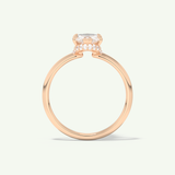 2.0 CT Marquise Cut Hidden Halo Lab-Grown Diamond Engagement Ring
