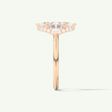 2.0 CT Marquise Cut Hidden Halo Lab-Grown Diamond Engagement Ring
