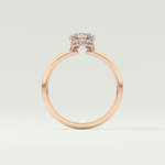 2.0 CT Marquise Cut Hidden Halo Moissanite Engagement Ring 12
