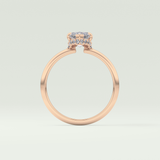 2.0 CT Marquise Cut Hidden Halo Moissanite Engagement Ring 12