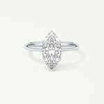 2.0 CT Marquise Cut Hidden Halo Moissanite Engagement Ring 13