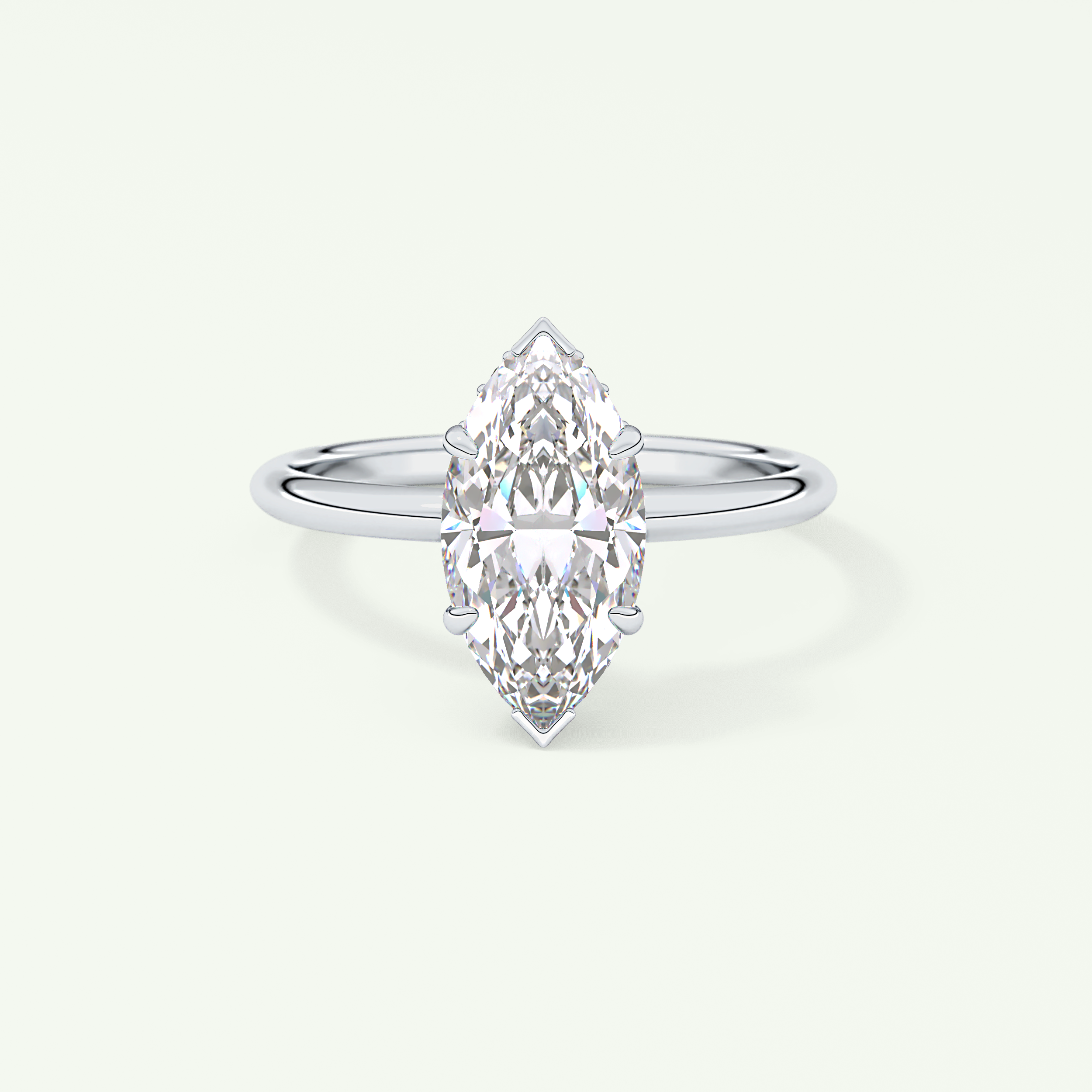 2.0 CT Marquise Cut Hidden Halo Moissanite Engagement Ring 13