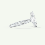 2.0 CT Marquise Cut Hidden Halo Lab-Grown Diamond Engagement Ring