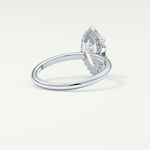 2.0 CT Marquise Cut Hidden Halo Moissanite Engagement Ring 14