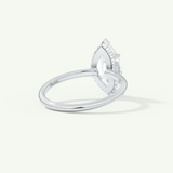 2.0 CT Marquise Cut Hidden Halo Lab-Grown Diamond Engagement Ring
