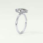 2.0 CT Marquise Cut Hidden Halo Moissanite Engagement Ring 17