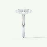 2.0 CT Marquise Cut Hidden Halo Lab-Grown Diamond Engagement Ring