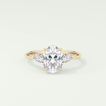 2.0 CT Oval Cut Three Stone Moissanite Engagement Ring 1