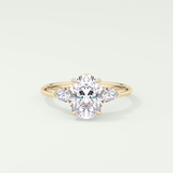 2.0 CT Oval Cut Three Stone Moissanite Engagement Ring 1