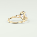 2.0 CT Oval Cut Three Stone Moissanite Engagement Ring 2