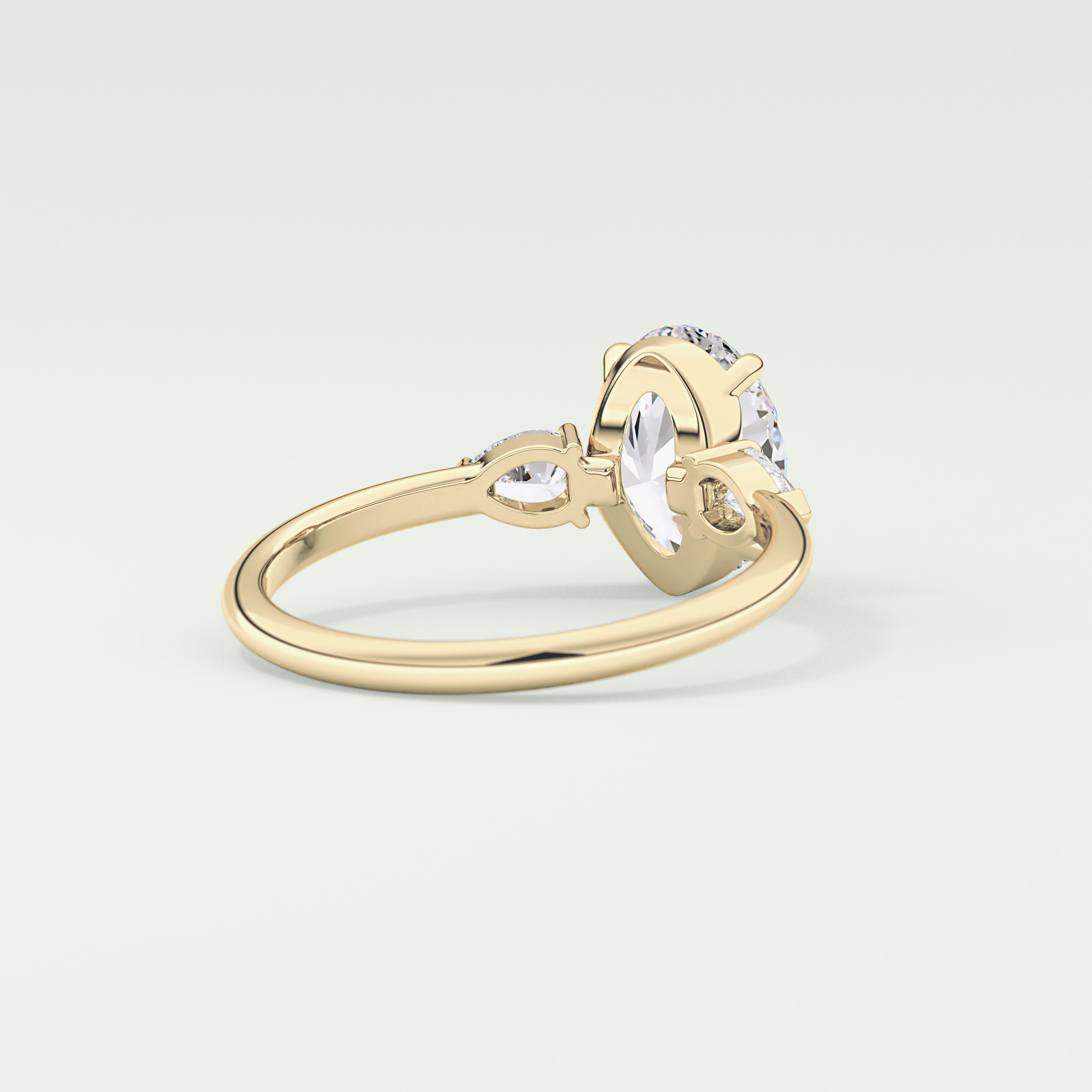 2.0 CT Oval Cut Three Stone Moissanite Engagement Ring 2