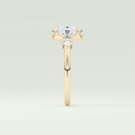 2.0 CT Oval Cut Three Stone Moissanite Engagement Ring 4