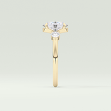2.0 CT Oval Cut Three Stone Moissanite Engagement Ring 4