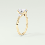 2.0 CT Oval Cut Three Stone Moissanite Engagement Ring 5